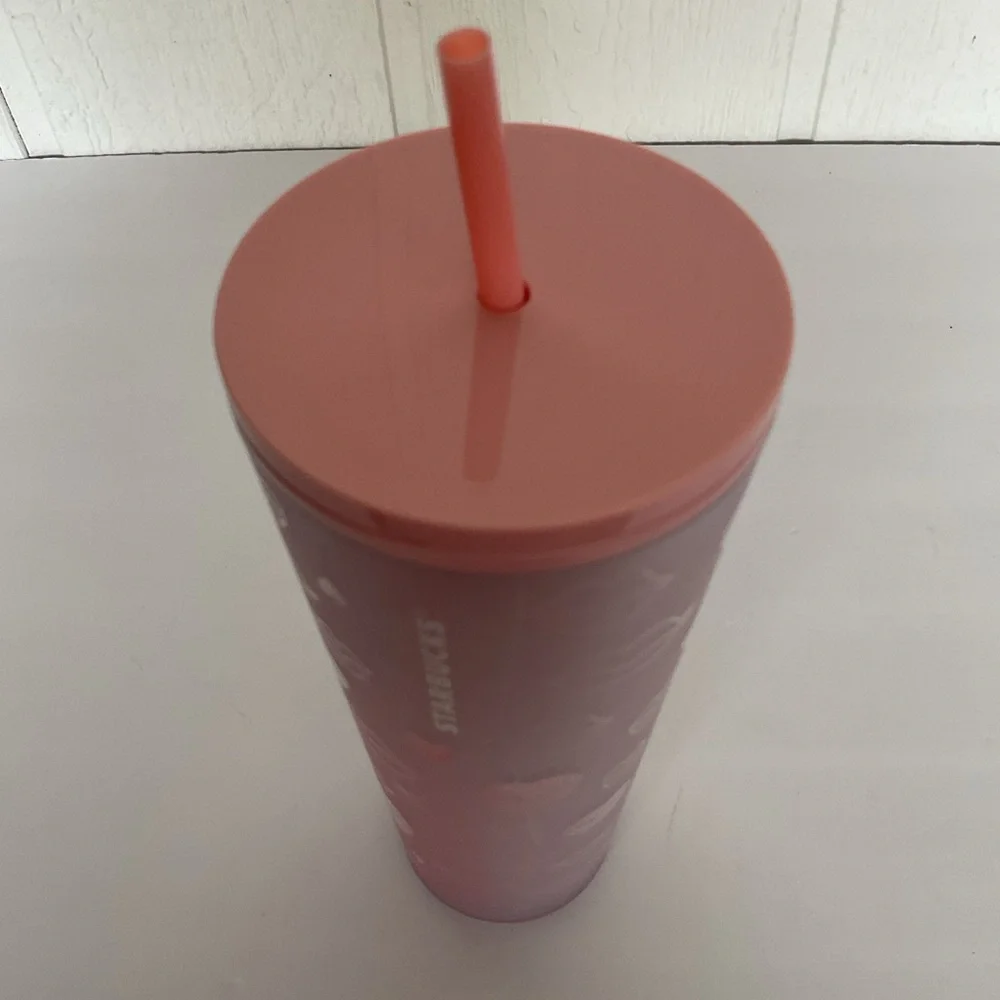 NWT Starbucks Hearts And Lips 2021 Valentines Day Cold Cup Tumbler.